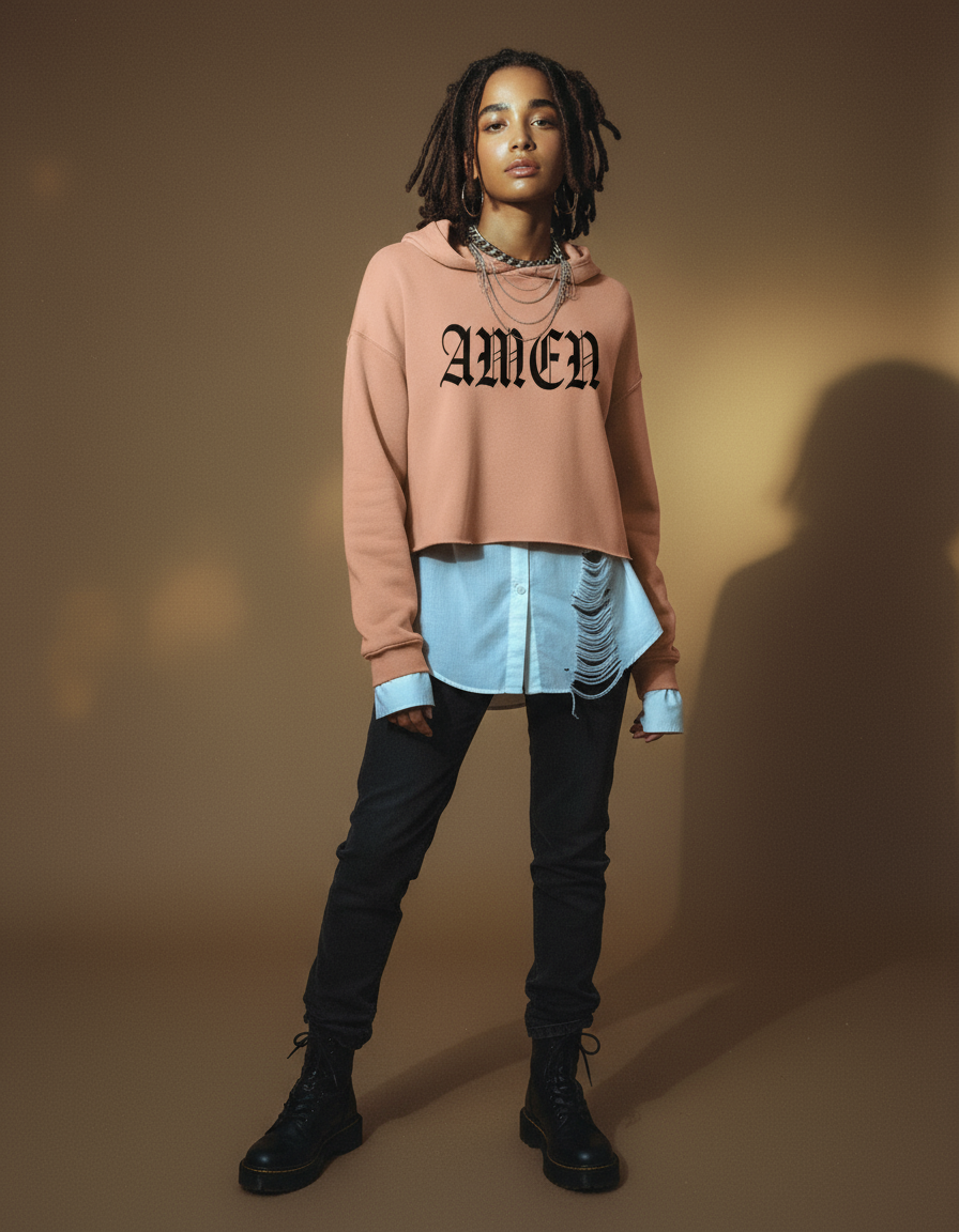 AMEN Women's Crop Hoodie
