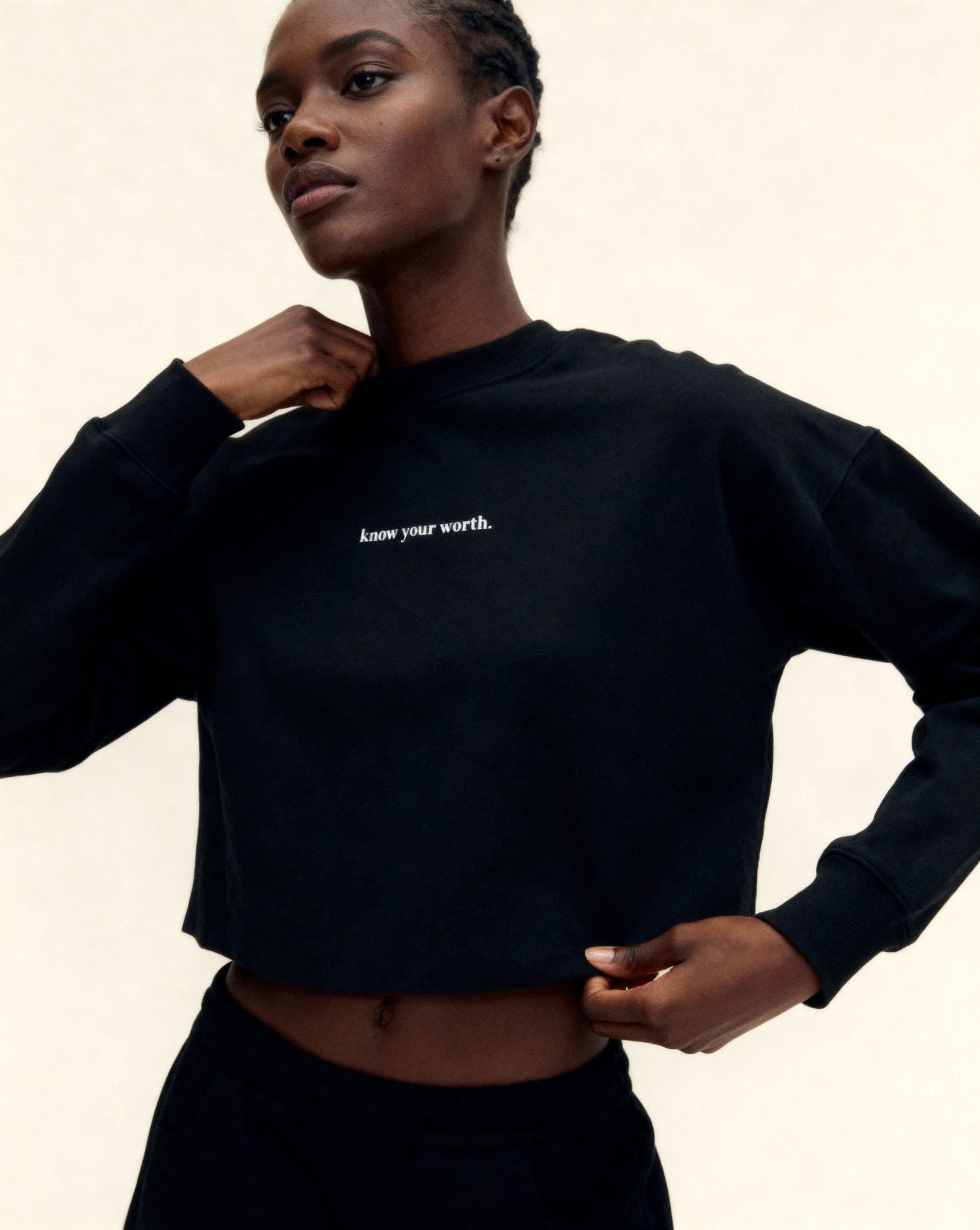 Know Your Worth Women's Crop Sweatshirt