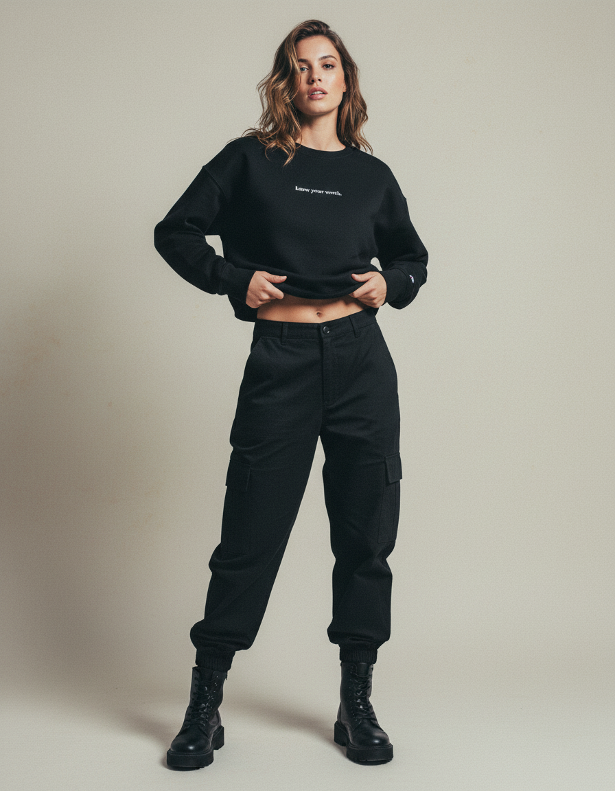 Know Your Worth Women's Crop Sweatshirt