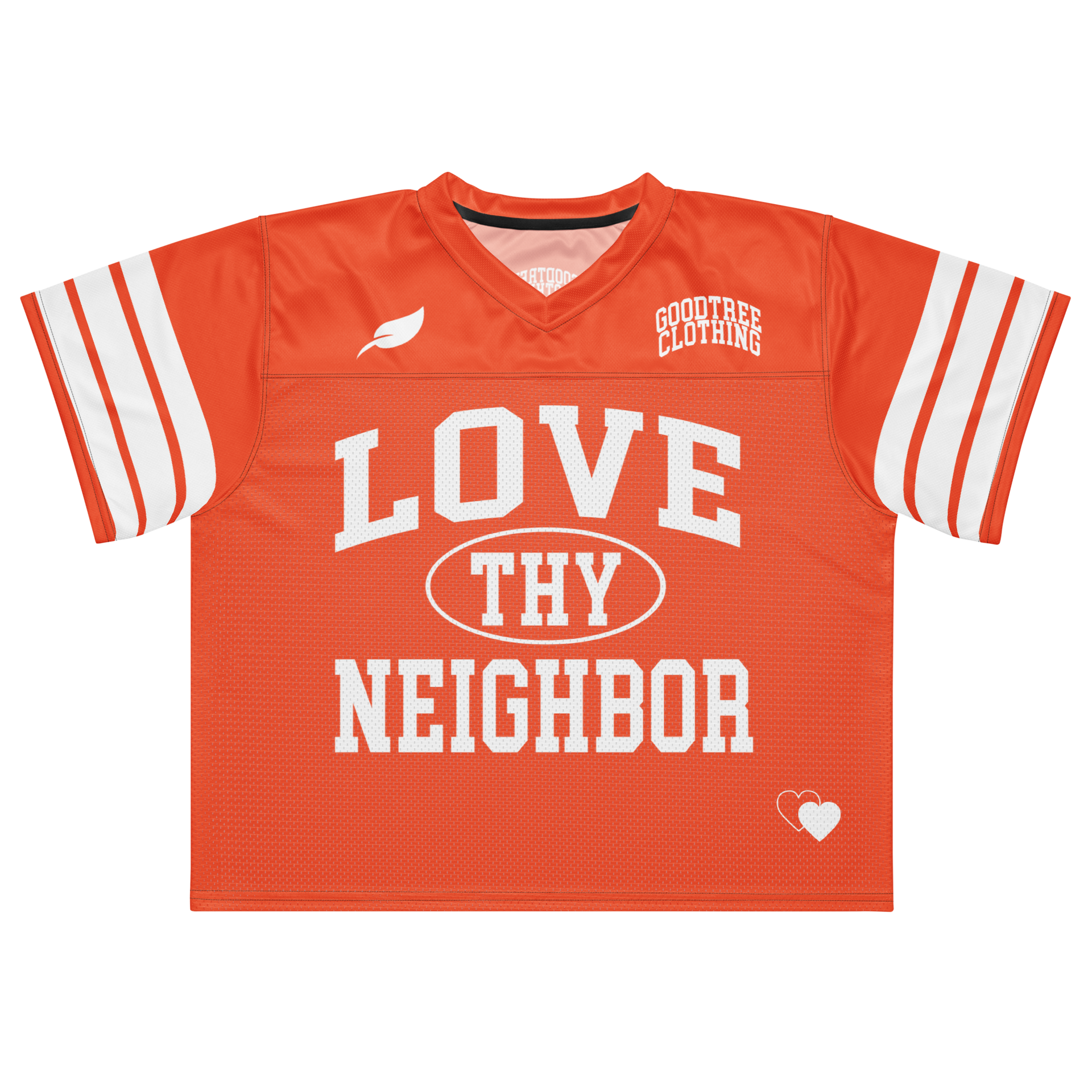 Love Thy Neighbor Box Jersey – Orange | Faith-Based Streetwear