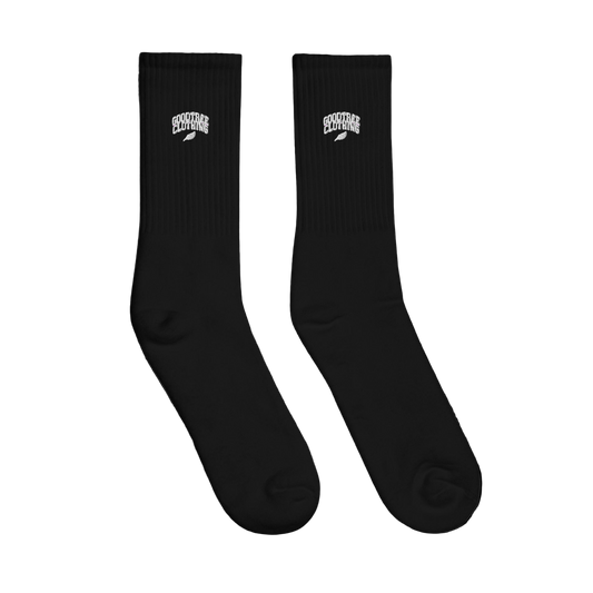 ARCH LOGO LEAF Embroidered Socks – Black